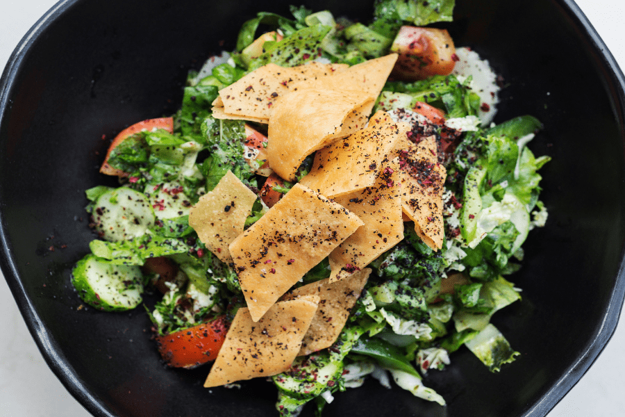 Fattoush salad with za'atar