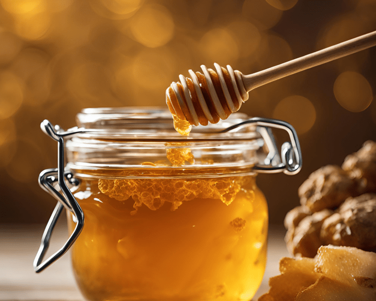 ginger infused in honey