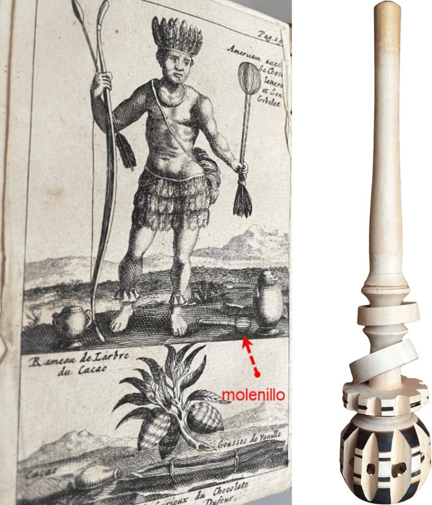 dufour's illustration of Amerindian with molenillo