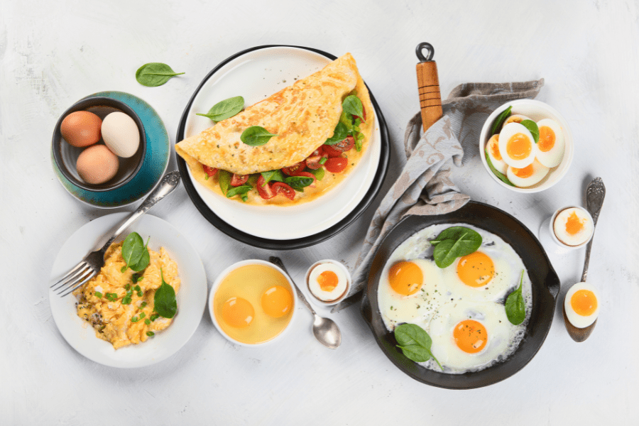 omelet with vegetables