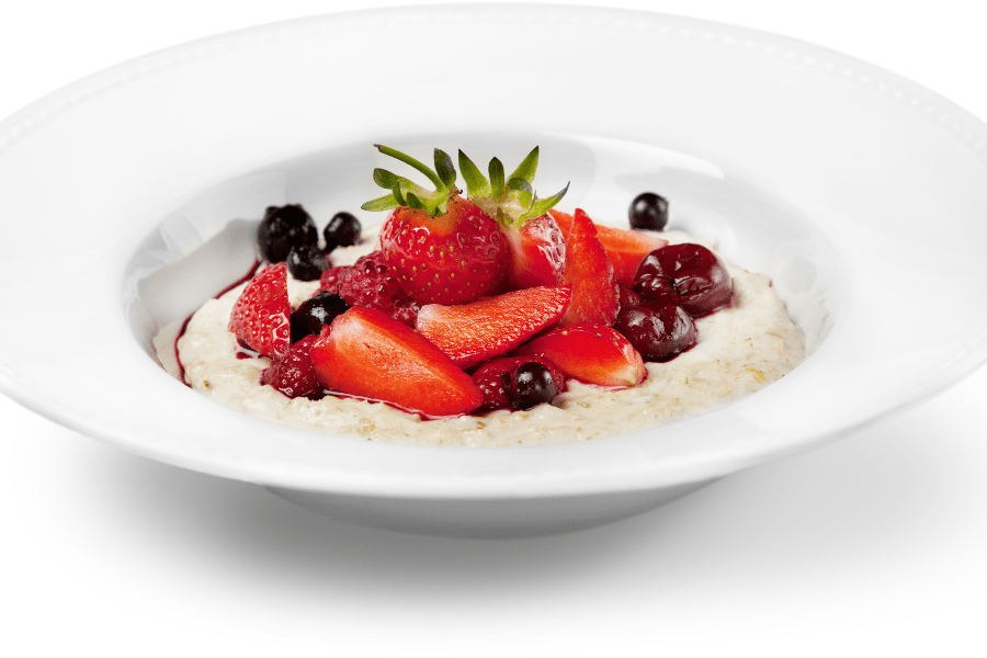 oatmeal topped with berries