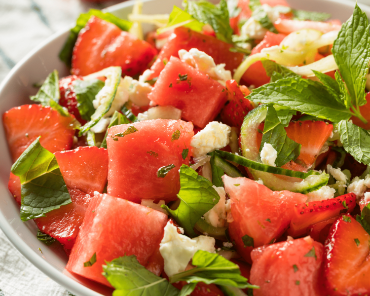 watermelon salad with herbs