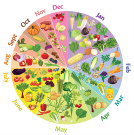 ancient wisdom for modern wellness Seasonal Eating Graphic